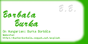 borbala burka business card